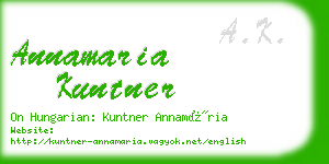 annamaria kuntner business card